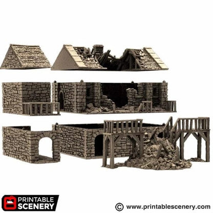 Ruined Black Rock Barracks - Country & King - Fantasy Historical Ruins