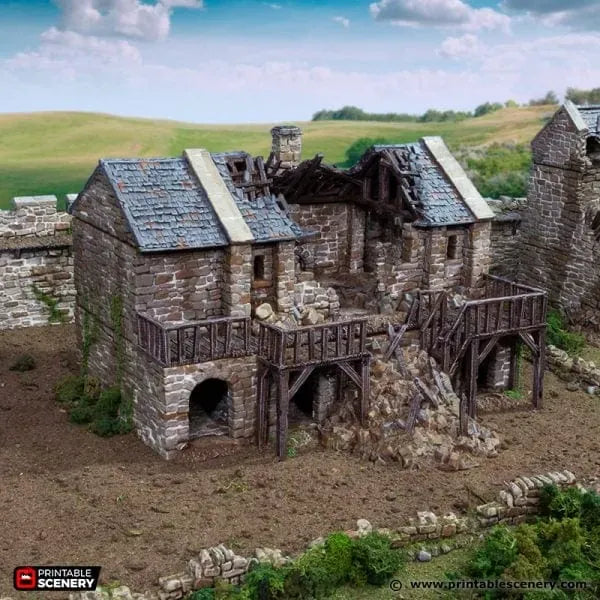 Ruined Black Rock Barracks - Country & King - Fantasy Historical Ruins