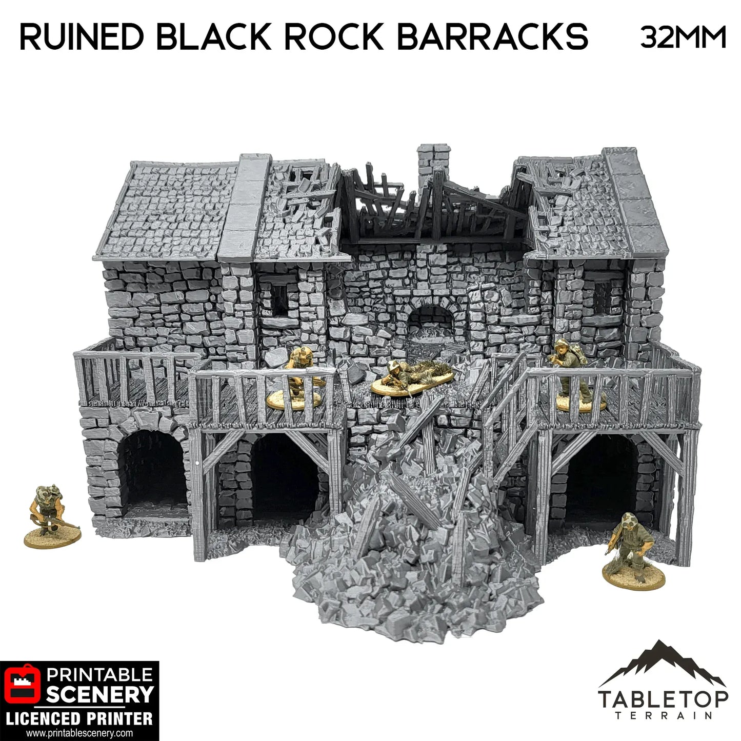 Ruined Black Rock Barracks - Country & King - Fantasy Historical Ruins