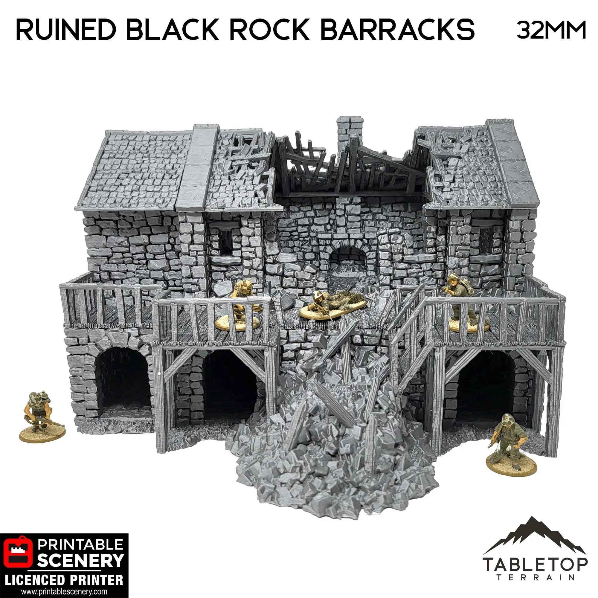 Ruined Black Rock Barracks - Country & King - Fantasy Historical Ruins