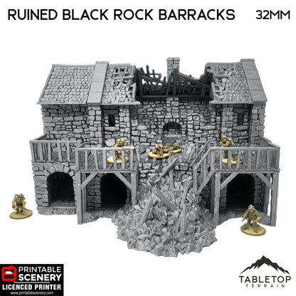 Ruined Black Rock Barracks - Country & King - Fantasy Historical Ruins