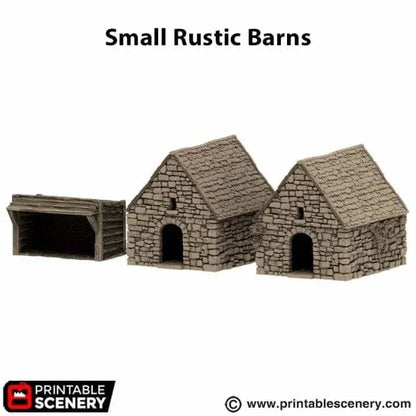 Small Rustic Barns - Country & King - Fantasy Historical Building