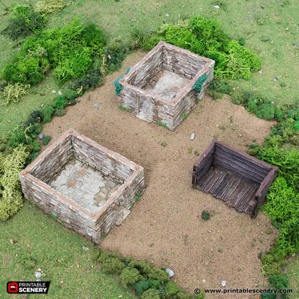 Small Rustic Barns - Country & King - Fantasy Historical Building