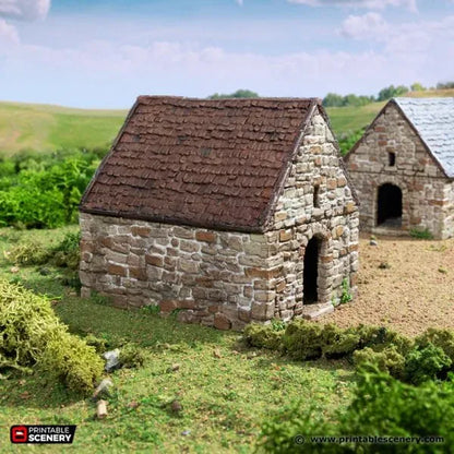 Small Rustic Barns - Country & King - Fantasy Historical Building