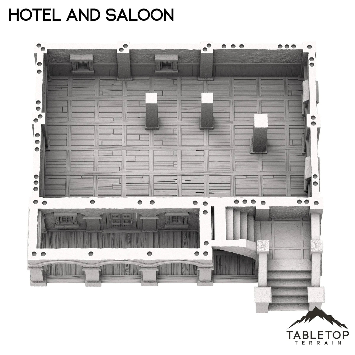 Spanish Style Hotel and Saloon - Old Wild Western Rush