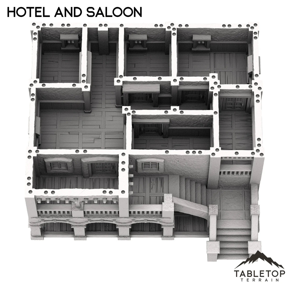 Spanish Style Hotel and Saloon - Old Wild Western Rush