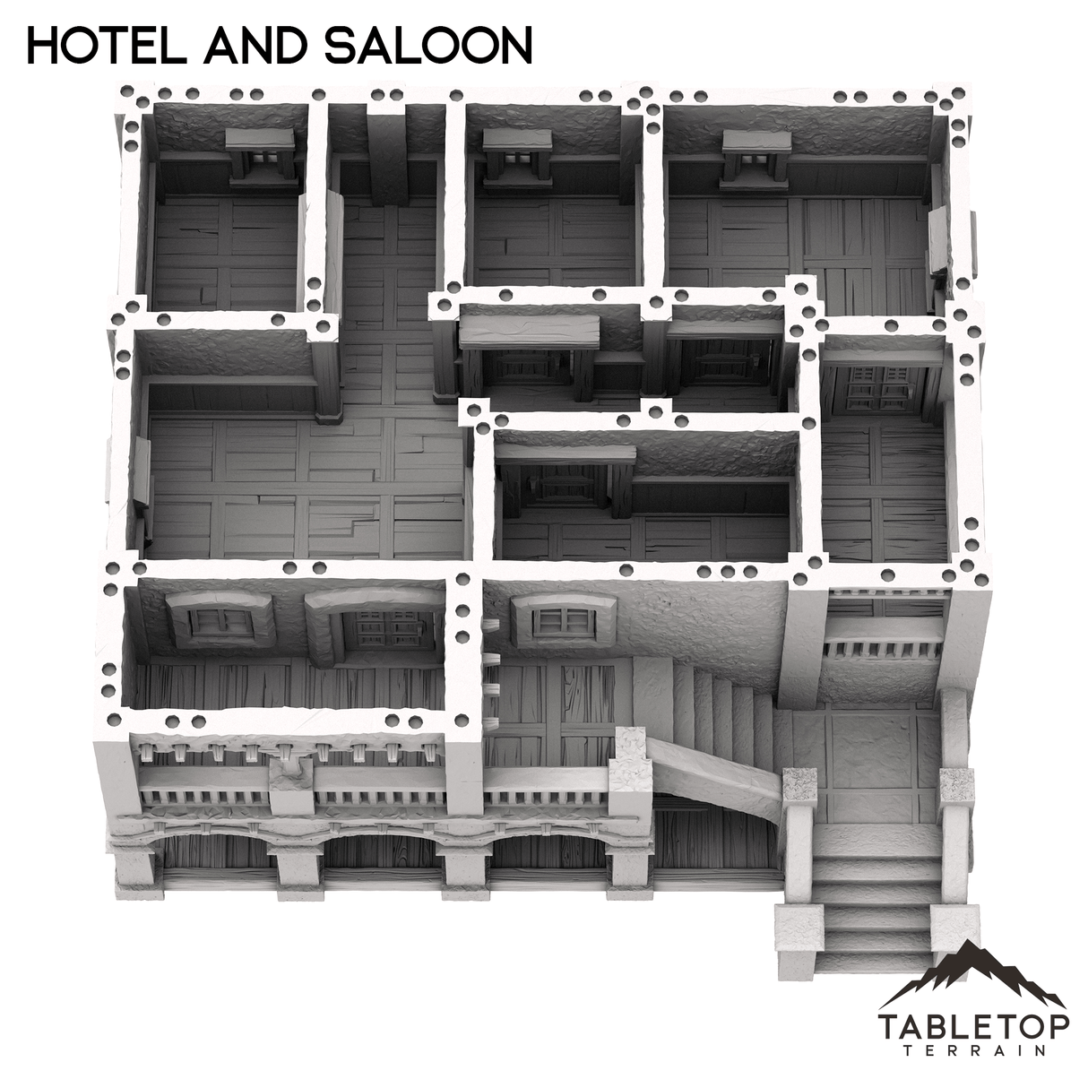Spanish Style Hotel and Saloon - Old Wild Western Rush