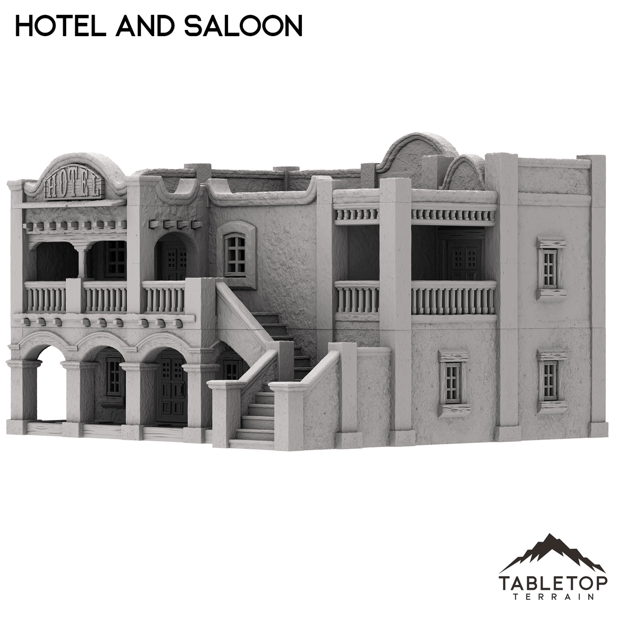 Spanish Style Hotel and Saloon - Old Wild Western Rush