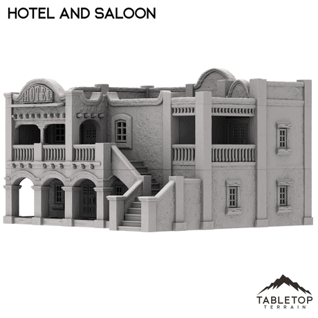 Spanish Style Hotel and Saloon - Old Wild Western Rush
