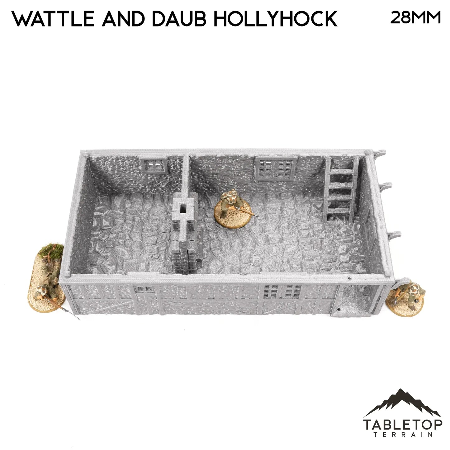 Wattle and Daub Hollyhock Cottage -Country & King- Fantasy Historical Building