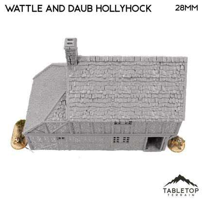 Wattle and Daub Hollyhock Cottage -Country & King- Fantasy Historical Building