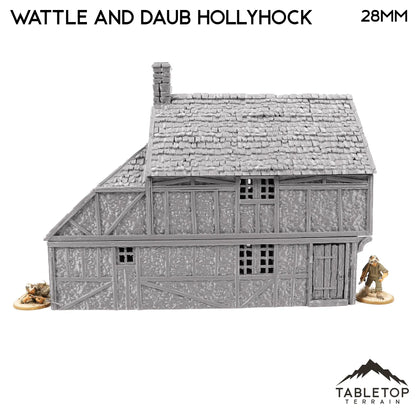 Wattle and Daub Hollyhock Cottage -Country & King- Fantasy Historical Building