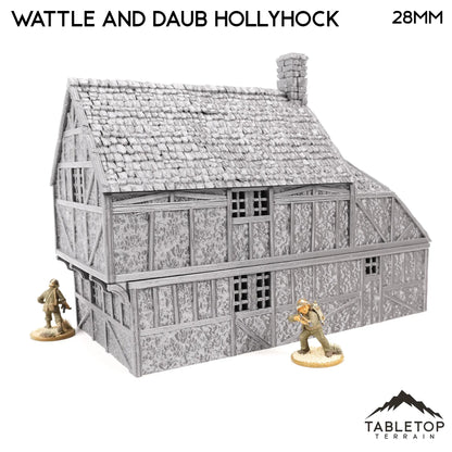 Wattle and Daub Hollyhock Cottage -Country & King- Fantasy Historical Building