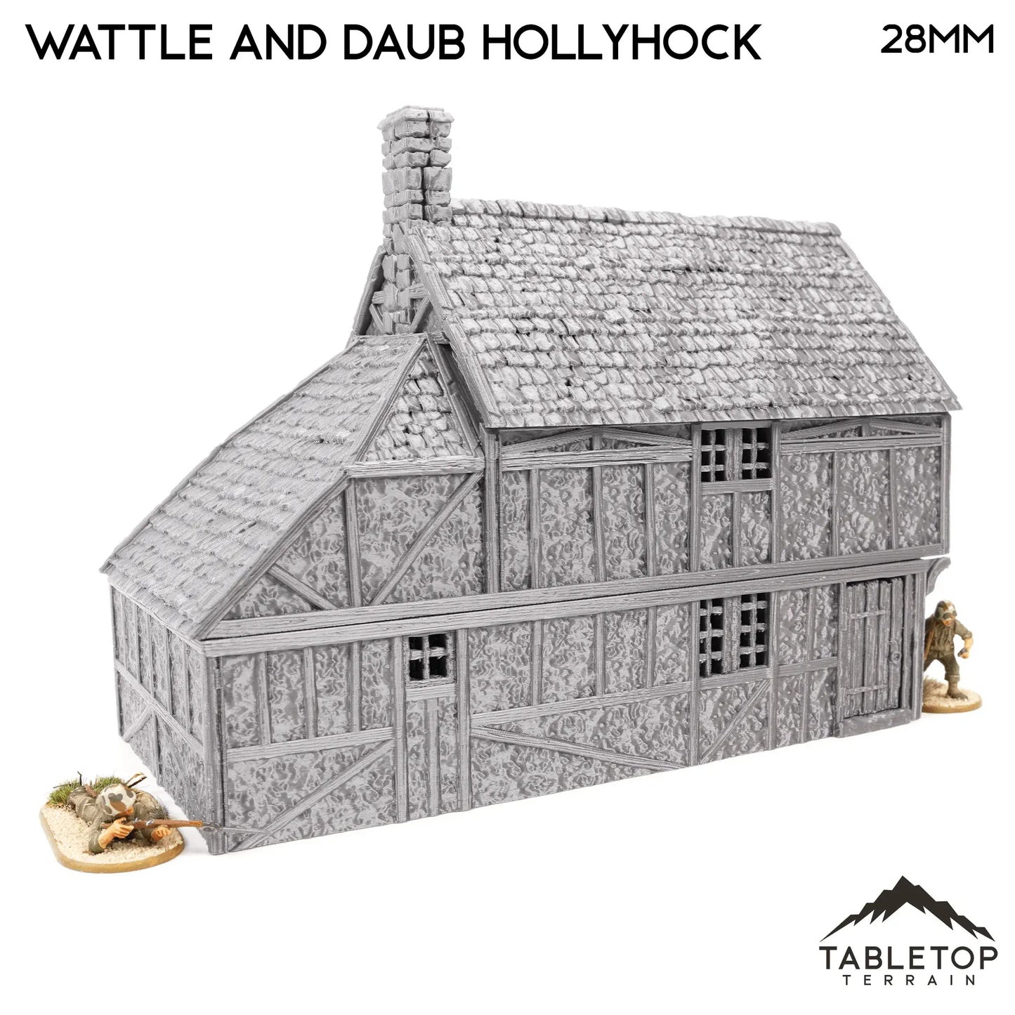 Wattle and Daub Hollyhock Cottage -Country & King- Fantasy Historical Building