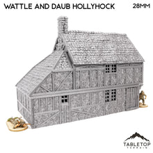 Wattle and Daub Hollyhock Cottage -Country & King- Fantasy Historical Building