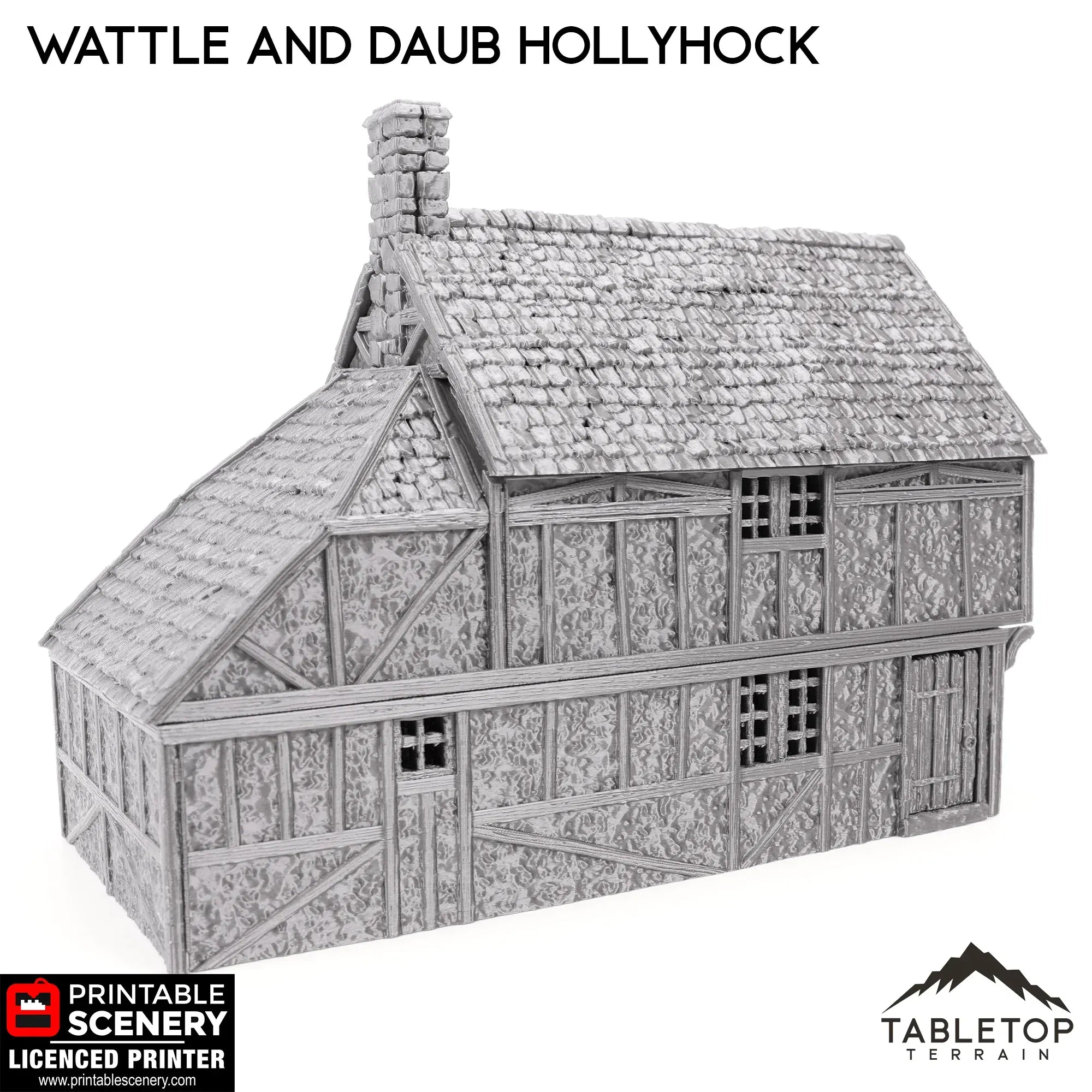 Wattle and Daub Hollyhock Cottage -Country & King- Fantasy Historical Building
