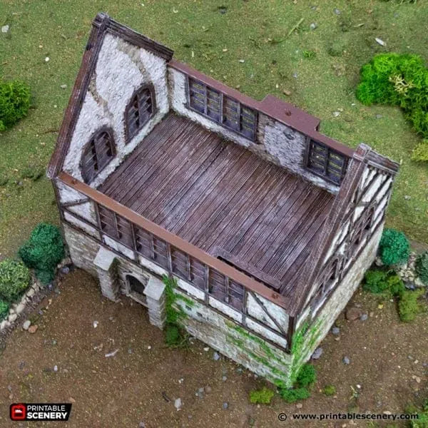 Wattle and Daub Stone Manor - Country & King - Fantasy Historical Building