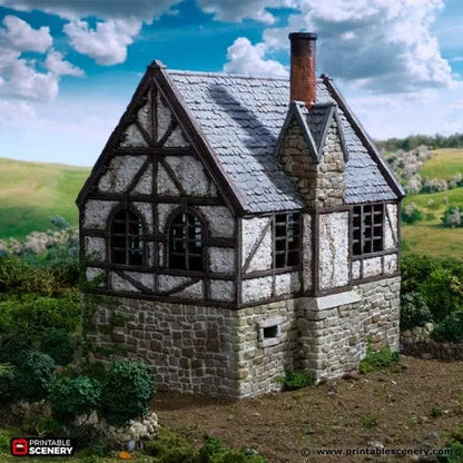 Wattle and Daub Stone Manor - Country & King - Fantasy Historical Building