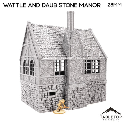 Wattle and Daub Stone Manor - Country & King - Fantasy Historical Building