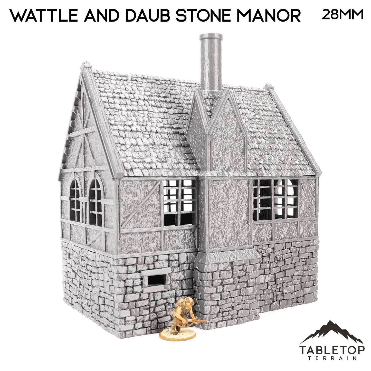 Wattle and Daub Stone Manor - Country & King - Fantasy Historical Building