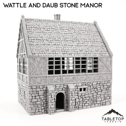 Wattle and Daub Stone Manor - Country & King - Fantasy Historical Building