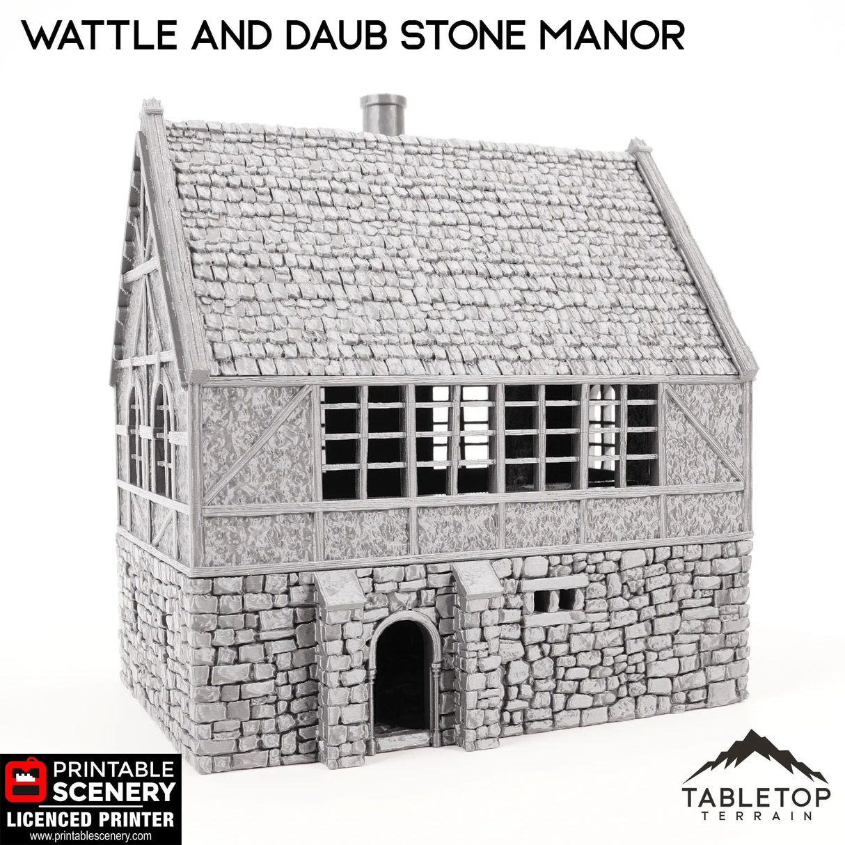 Wattle and Daub Stone Manor - Country & King - Fantasy Historical Building
