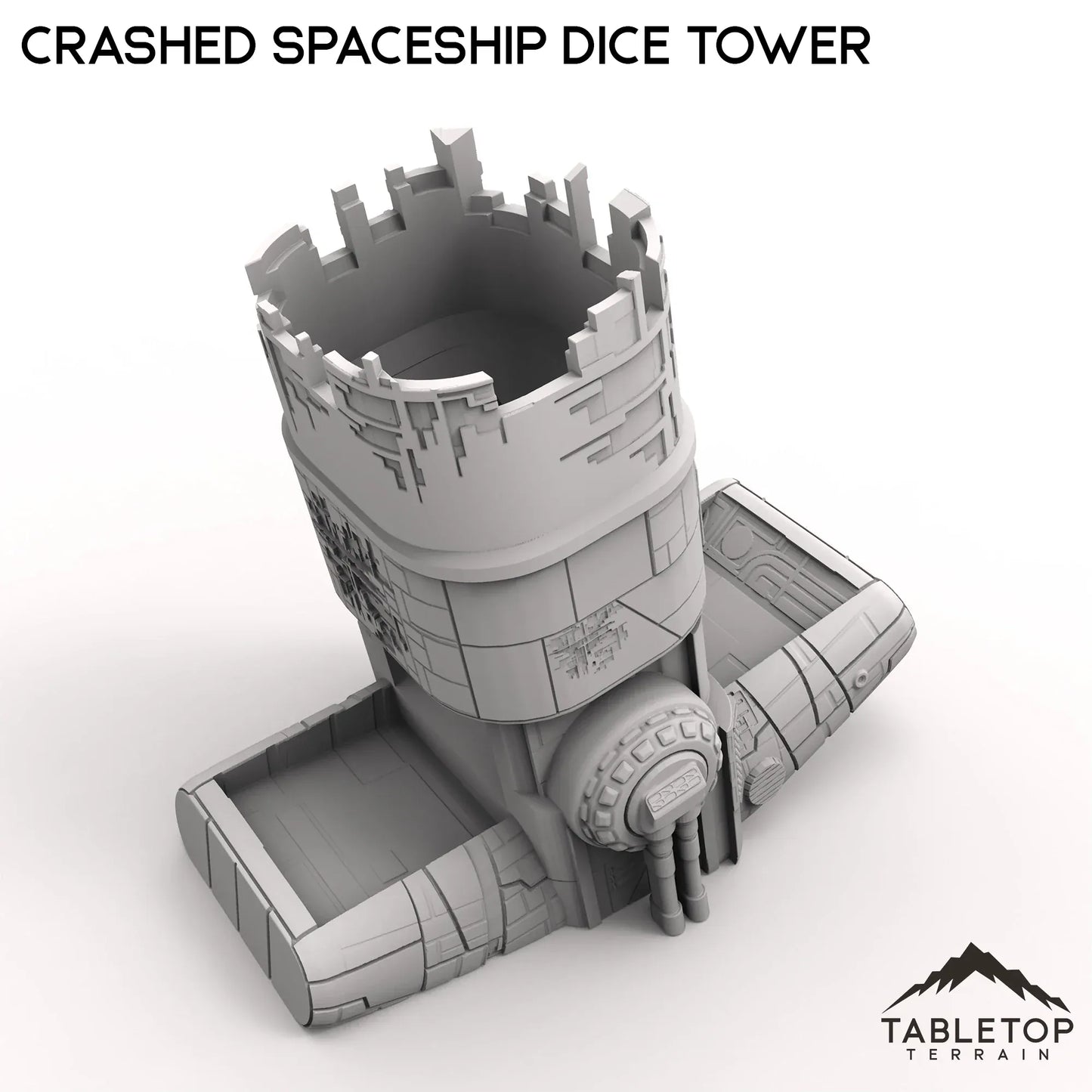 Crashed Spaceship Dice Tower