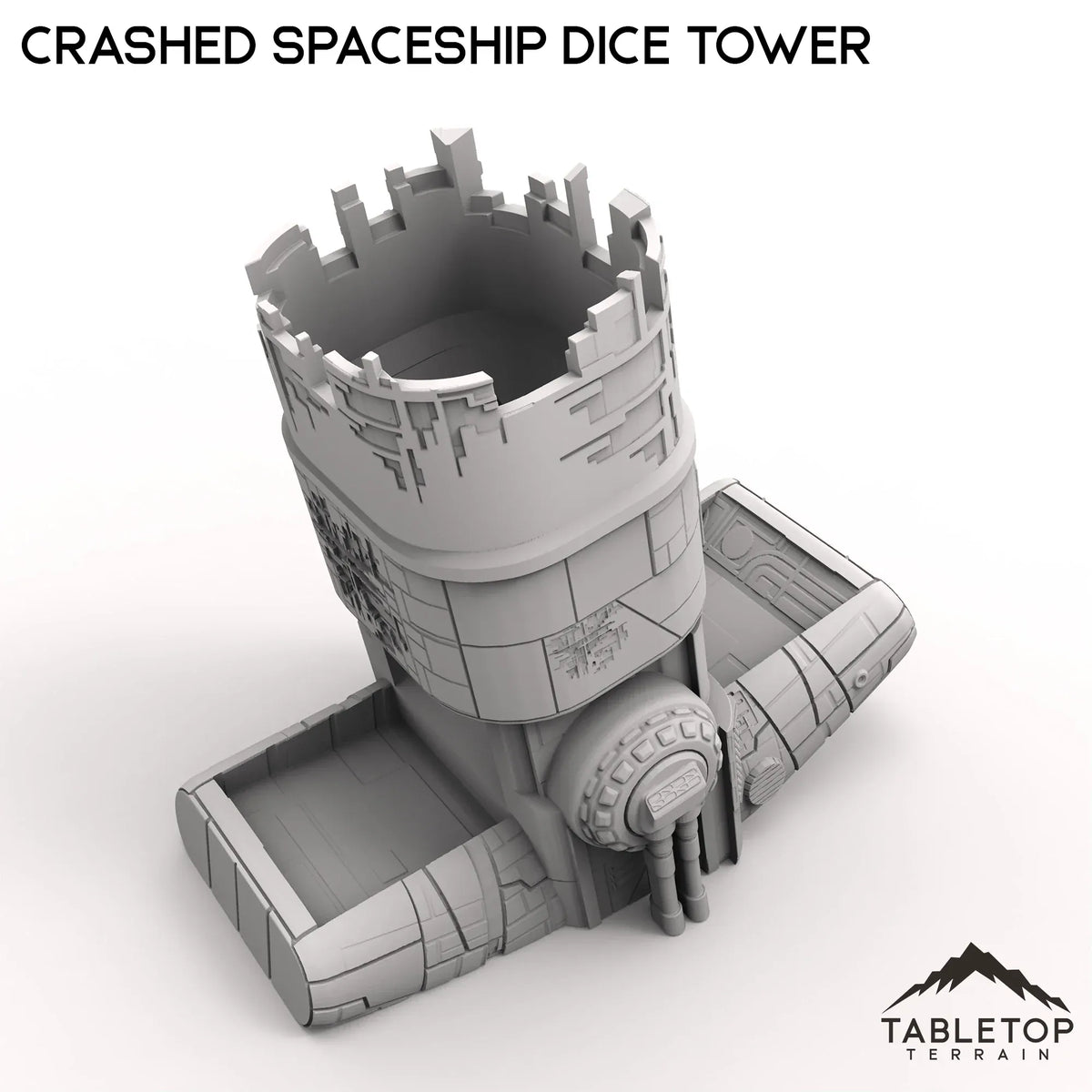 Crashed Spaceship Dice Tower