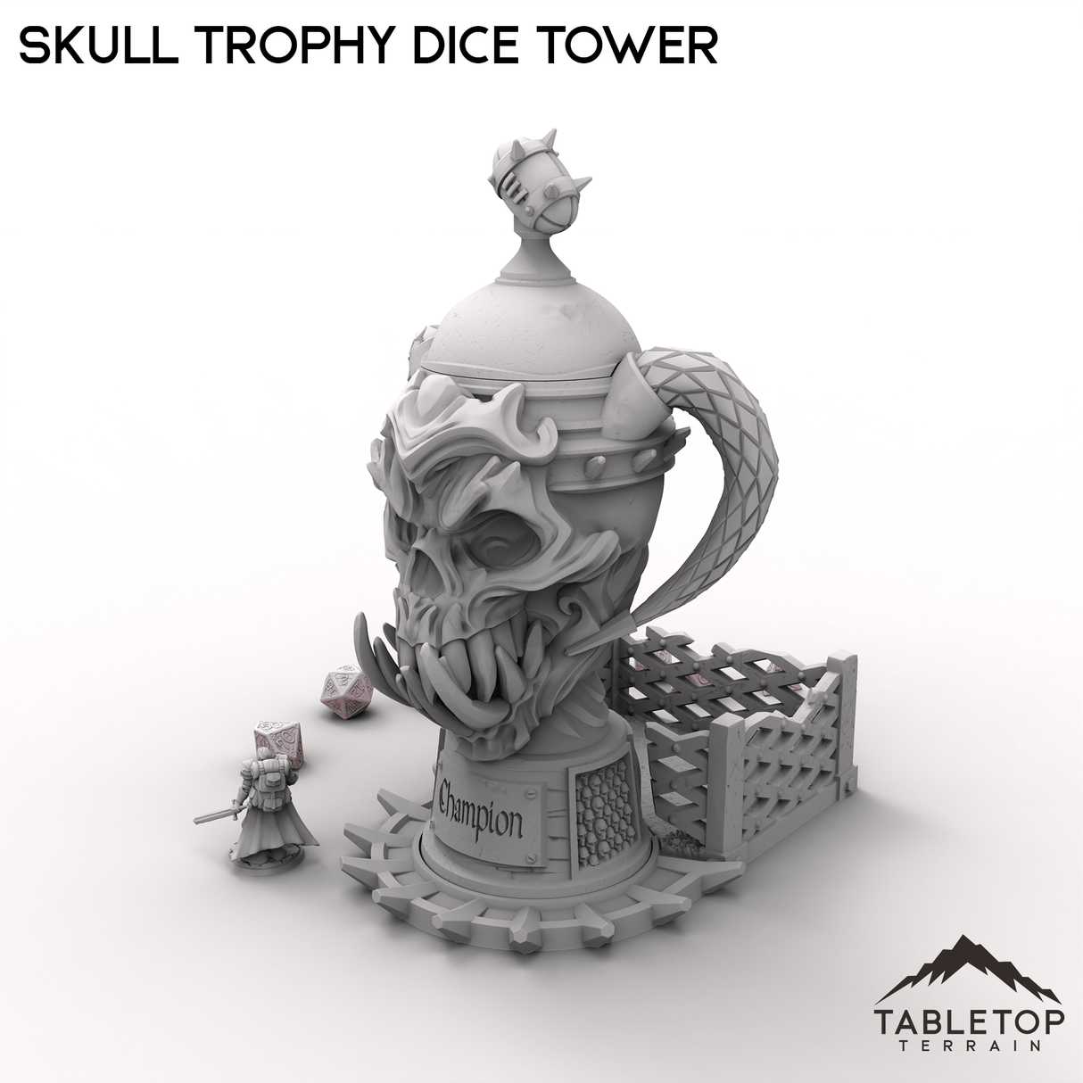 Skull Trophy Dice Tower
