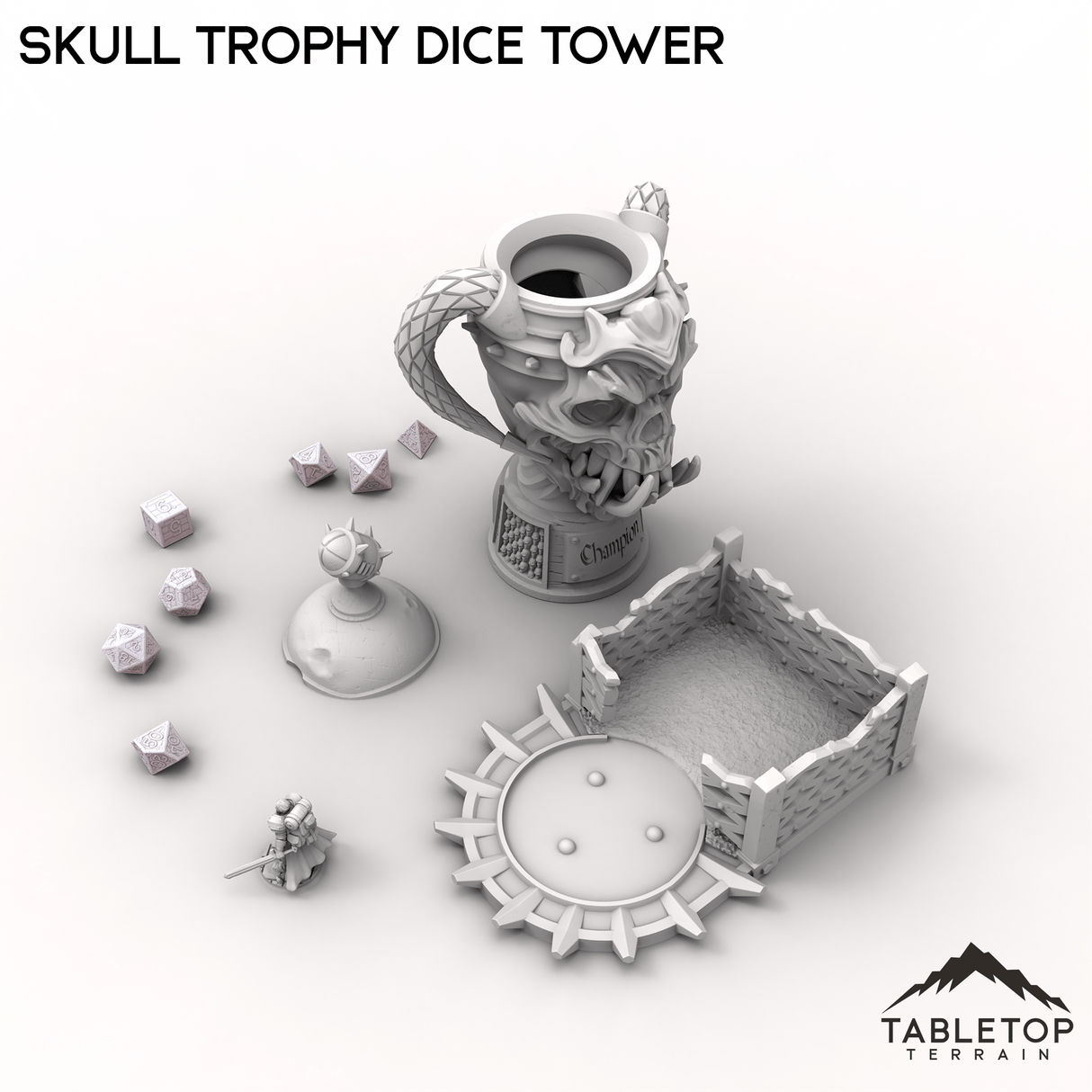 Skull Trophy Dice Tower