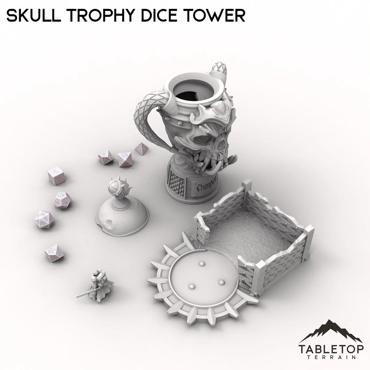 Skull Trophy Dice Tower