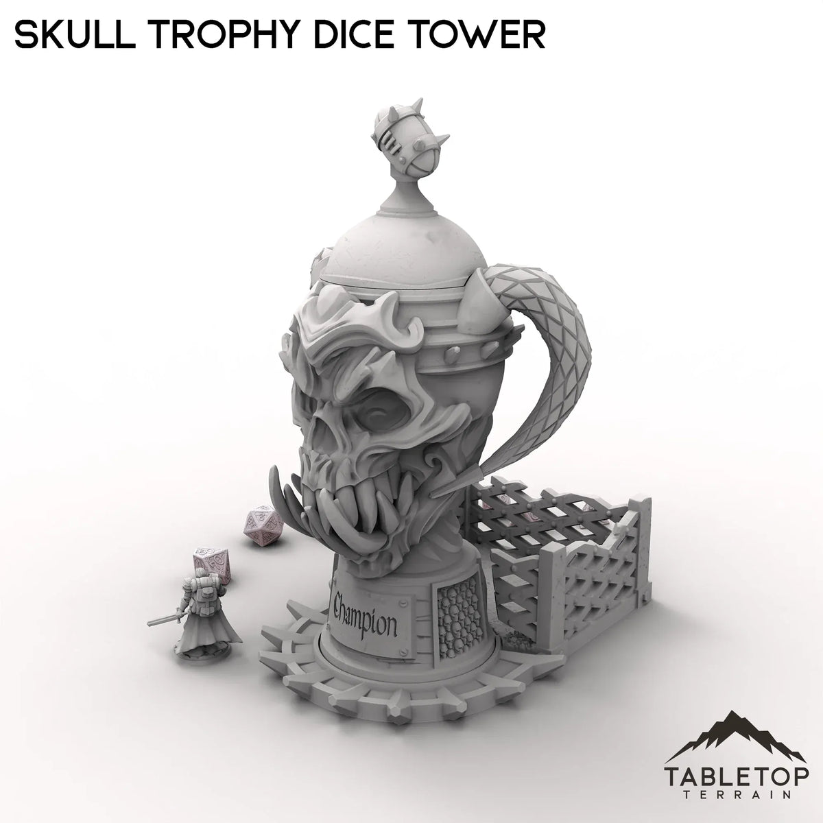 Skull Trophy Dice Tower