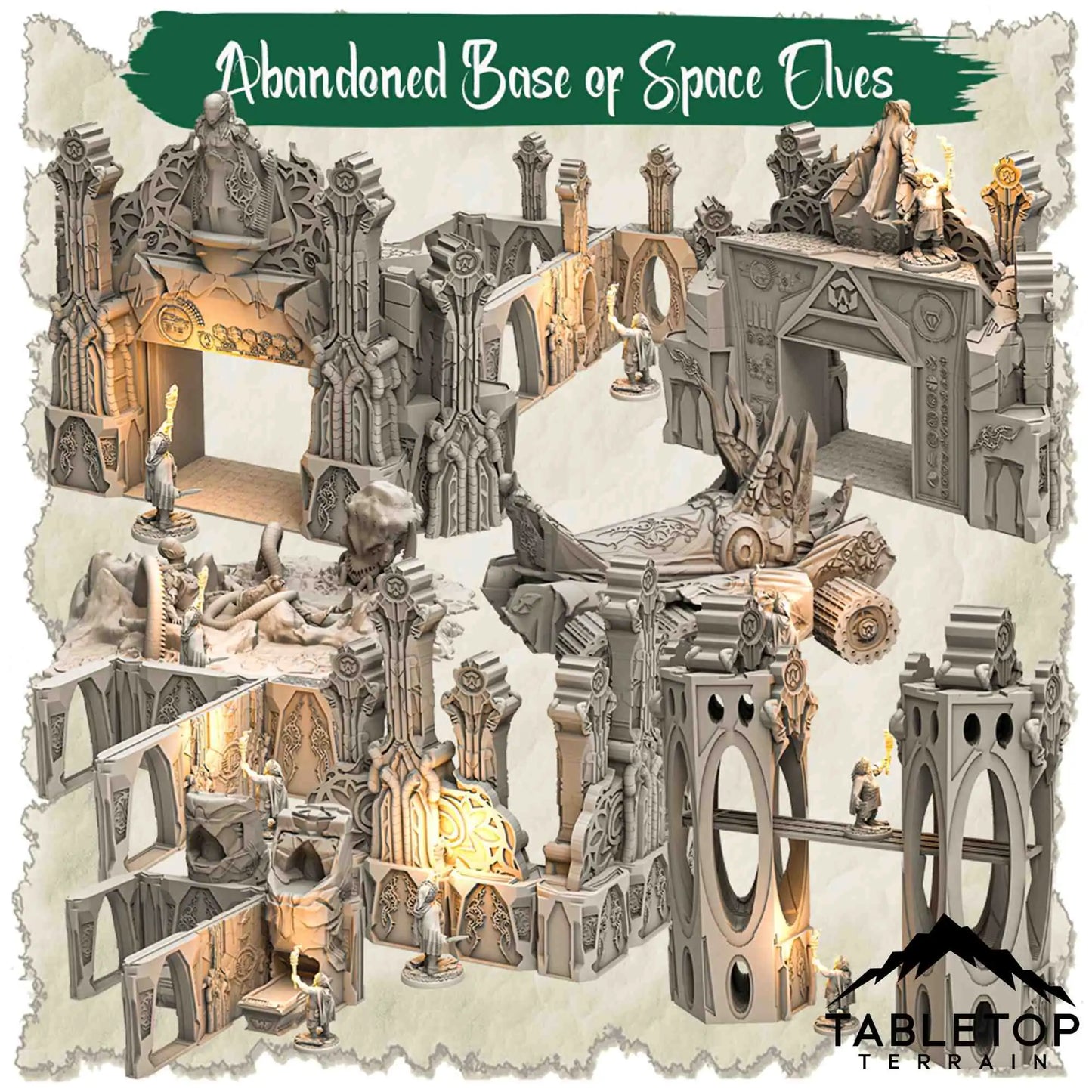 Abandoned Base of Space Elves - Thematic Dungeon Terrain