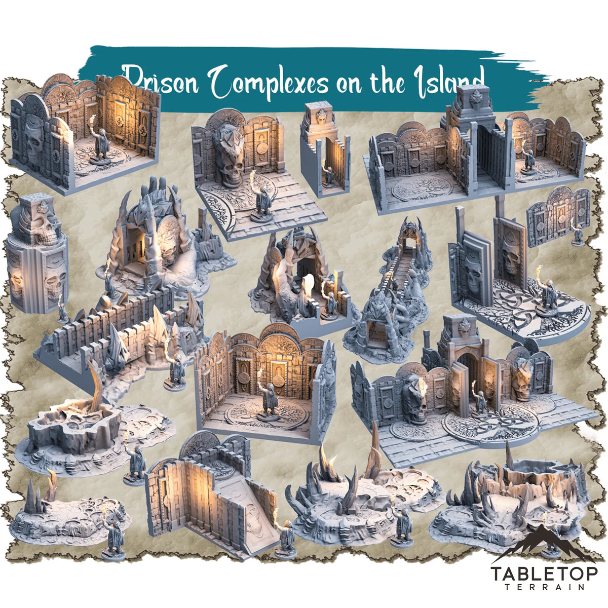 Prison Complexes on the Island - Thematic Dungeon Terrain – Wargame Portal