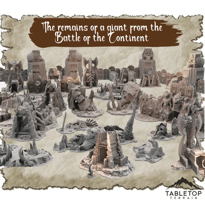 The Remains of a Giant from the Battle of the Continent Dungeon Terrain