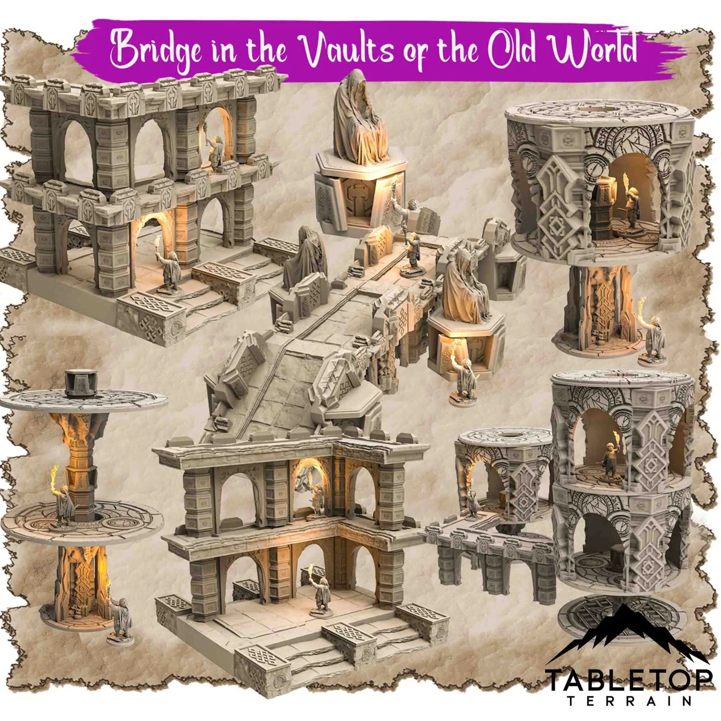 Bridge in the Vaults of the Old World - Thematic Dungeon Terrain