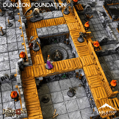Dungeon Foundation Gaming Board Compatible with HeroQuest First Light