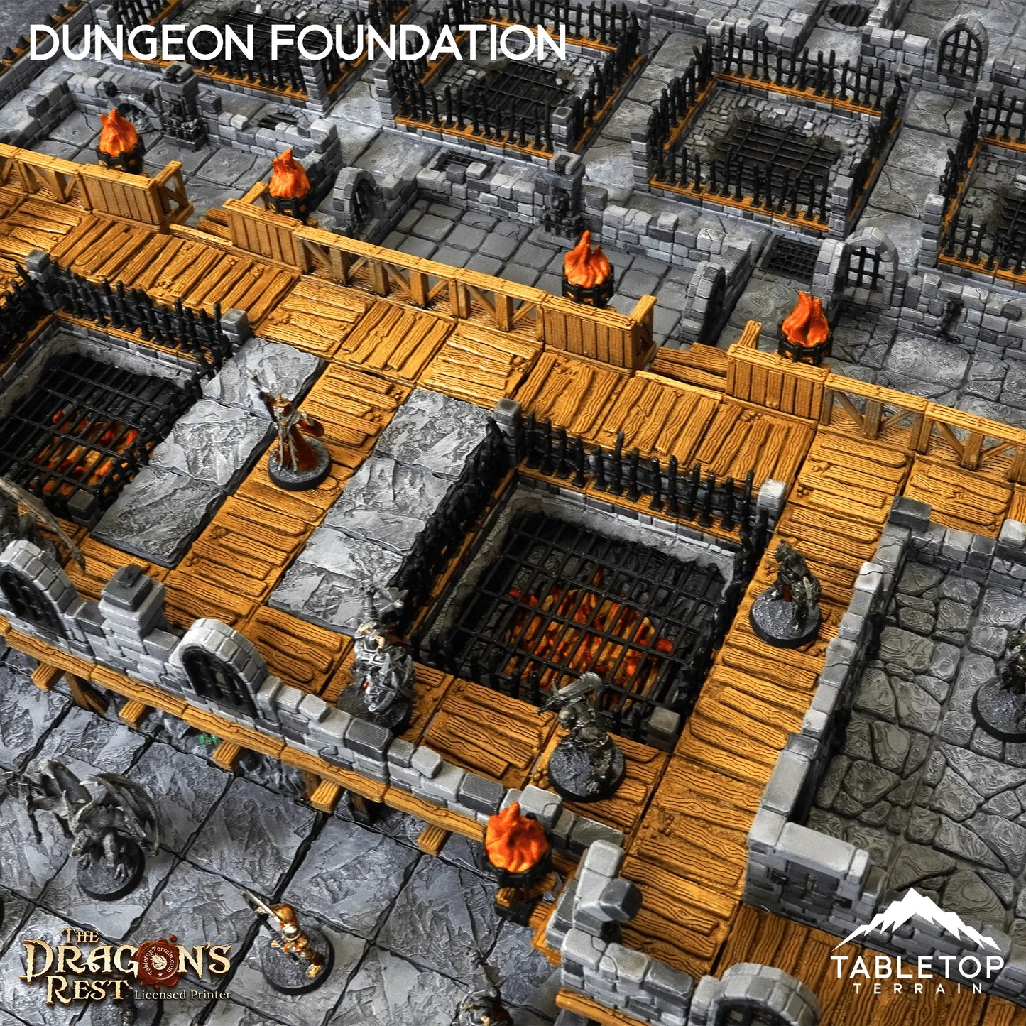 Dungeon Foundation Gaming Board Compatible with HeroQuest First Light
