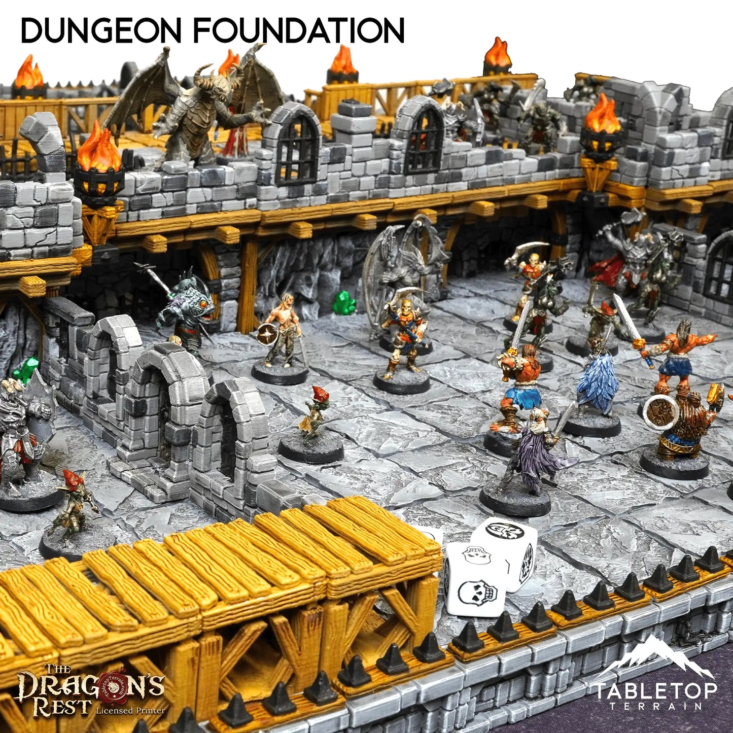 Dungeon Foundation Gaming Board Compatible with HeroQuest First Light