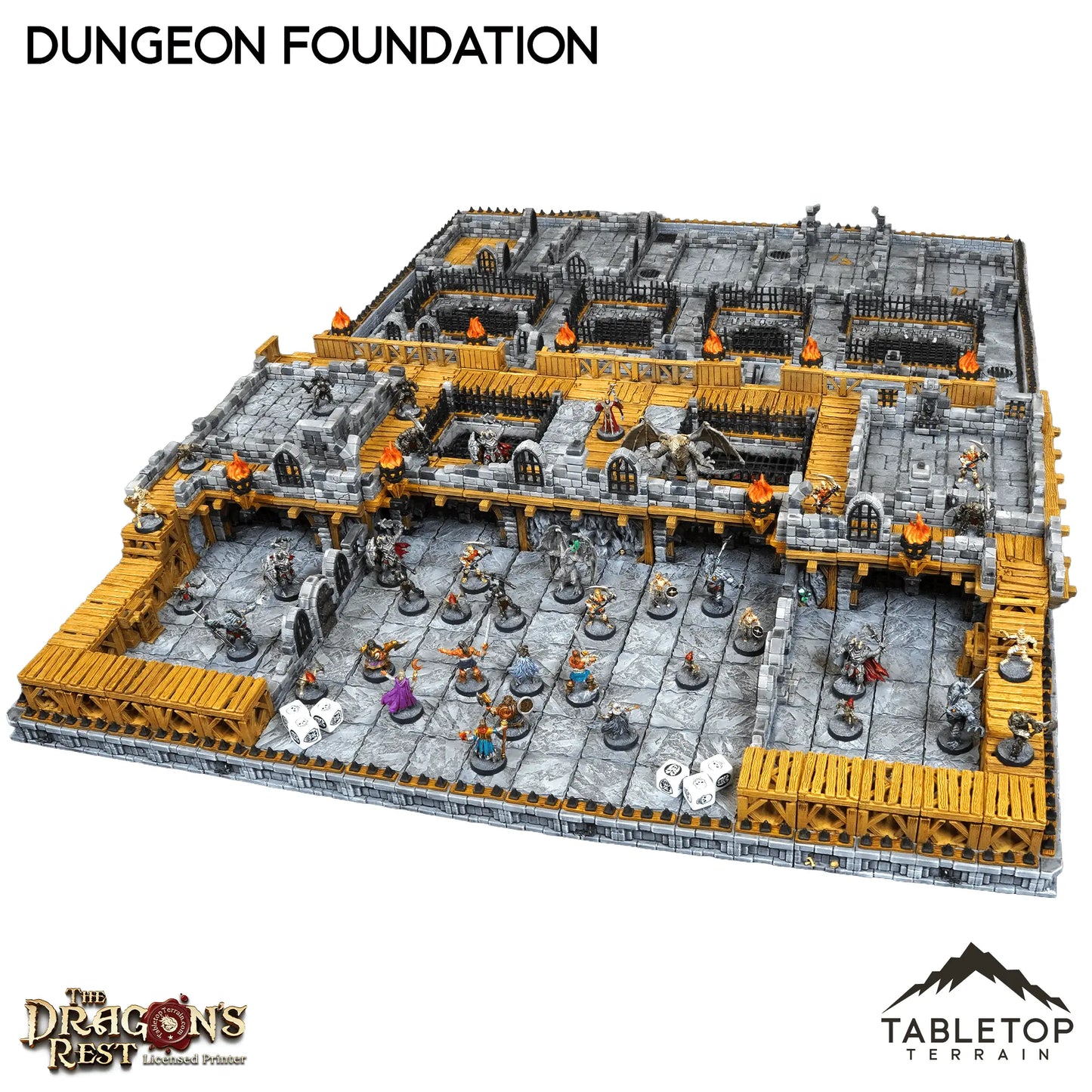 Dungeon Foundation Gaming Board Compatible with HeroQuest First Light