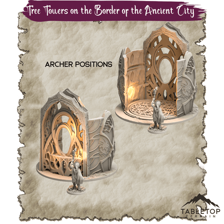 Tree Towers on the Border of the Ancient City - Thematic Dungeon Terrain