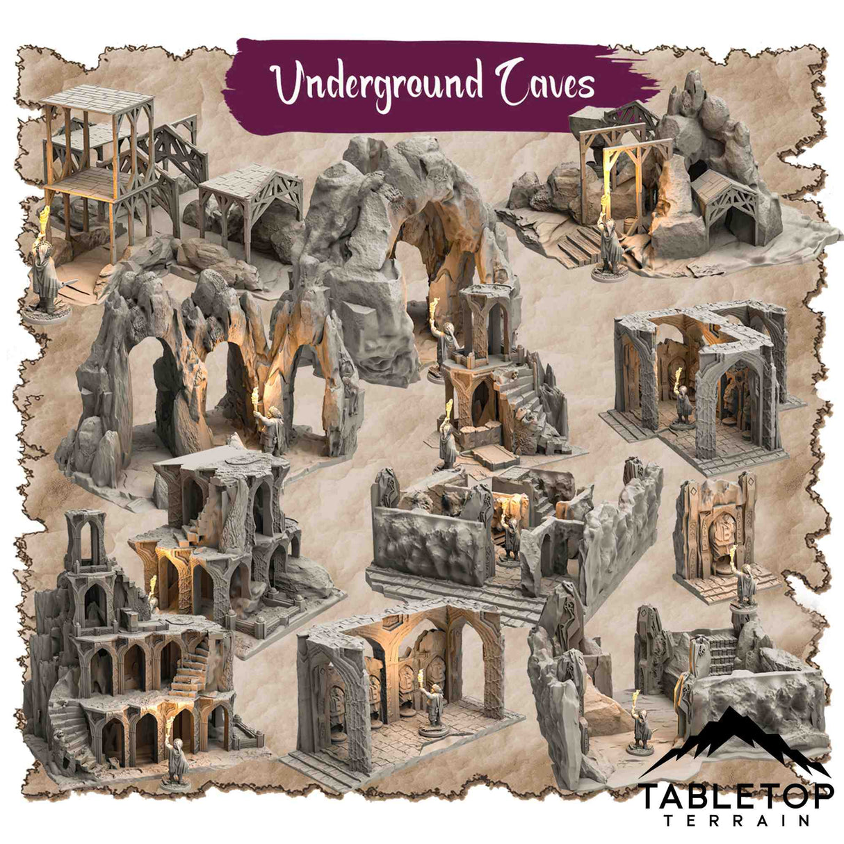 Underground Caves - Thematic Dungeon Terrain