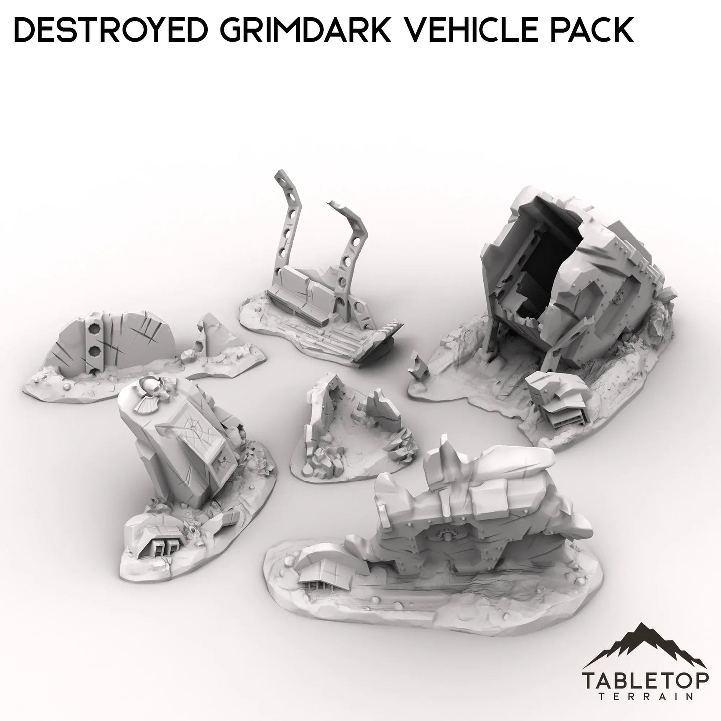 Destroyed Grimdark Vehicle Pack