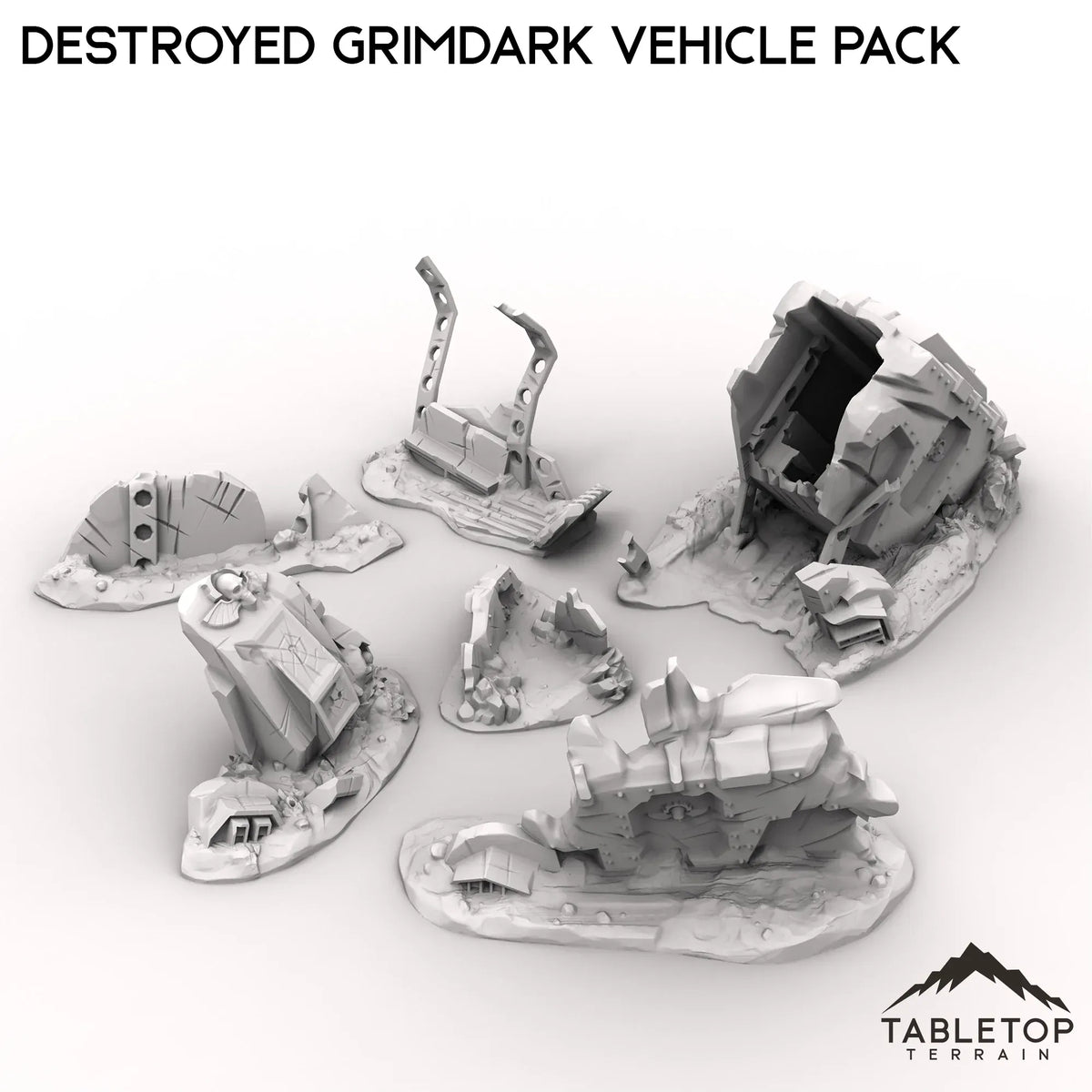 Destroyed Grimdark Vehicle Pack