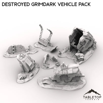 Destroyed Grimdark Vehicle Pack