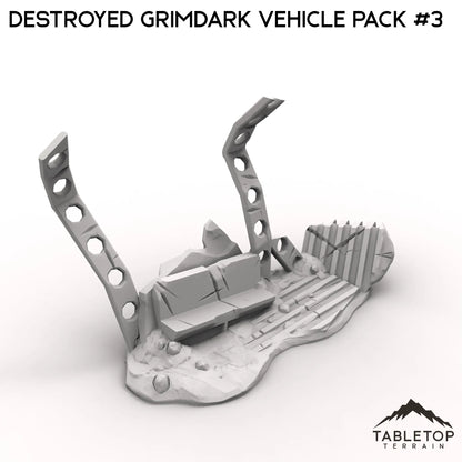 Destroyed Grimdark Vehicle Pack
