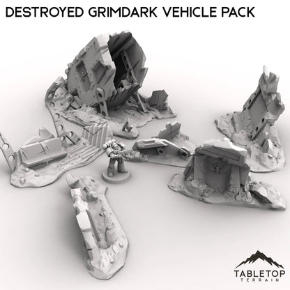 Destroyed Grimdark Vehicle Pack