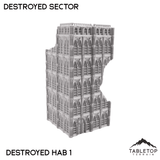 Destroyed Sector 8mm Scale Building Pack