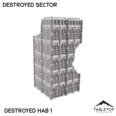 Destroyed Sector 8mm Scale Building Pack