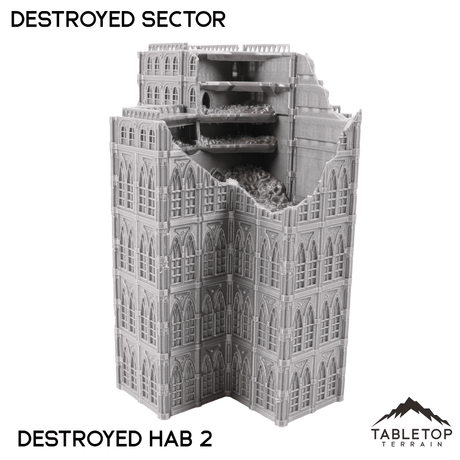 Destroyed Sector 8mm Scale Building Pack